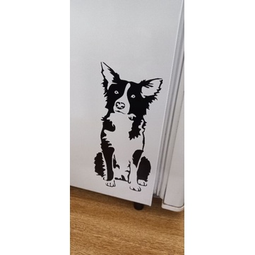 Adesivo Decorativo De Porta - Cachorro Border Collie