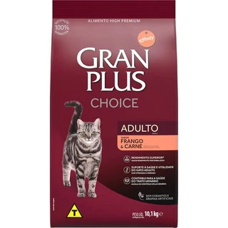 Ração Gran plus gatos choice 10KG + 1 Sache