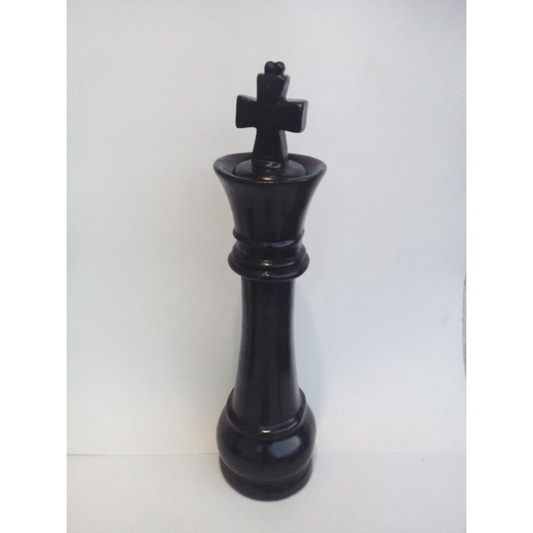 Peão de xadrez de gesso - 19 CM / pião xadrez peça de gesso peça decorativa  de gesso.