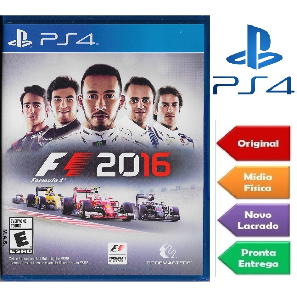 Jogo PS4 F1 2016 Formula 1 - Mídia Física Novo Lacrado - Code