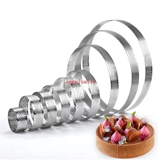 CONS Anel De Tarte Circular Sobremesa Francesa De Aço Inoxidável Torta De Frutas Perfurada Bolo De Quiche Mousse Molde Cozinha De Bricolage M