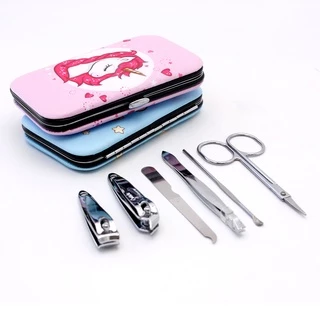 Estojo Manicure 6 Peças, Alicate de Unha Pinça tesoura, Mantenha suas unhas sempre bonitas com um kit manicure completo