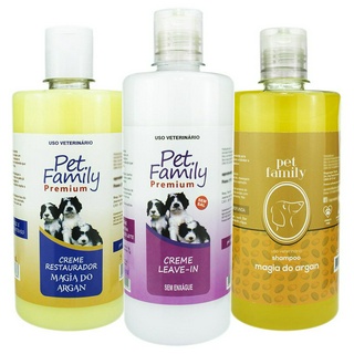 Kit Para Banho e Desembaraço De Pelos Pet Cães E Gatos 500ml