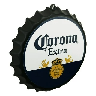 Quadro Tampa de Cerveja ou Barril Decorativa Adegas Bar Área de Churrasco 27 cm