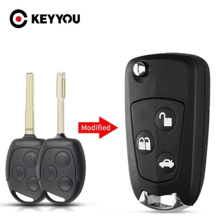 Para O Ford FOCUS Mondeo Fiesta KA 3 Botão Modificado Controle Remoto Acessórios De Chave Flip Key Cover Case