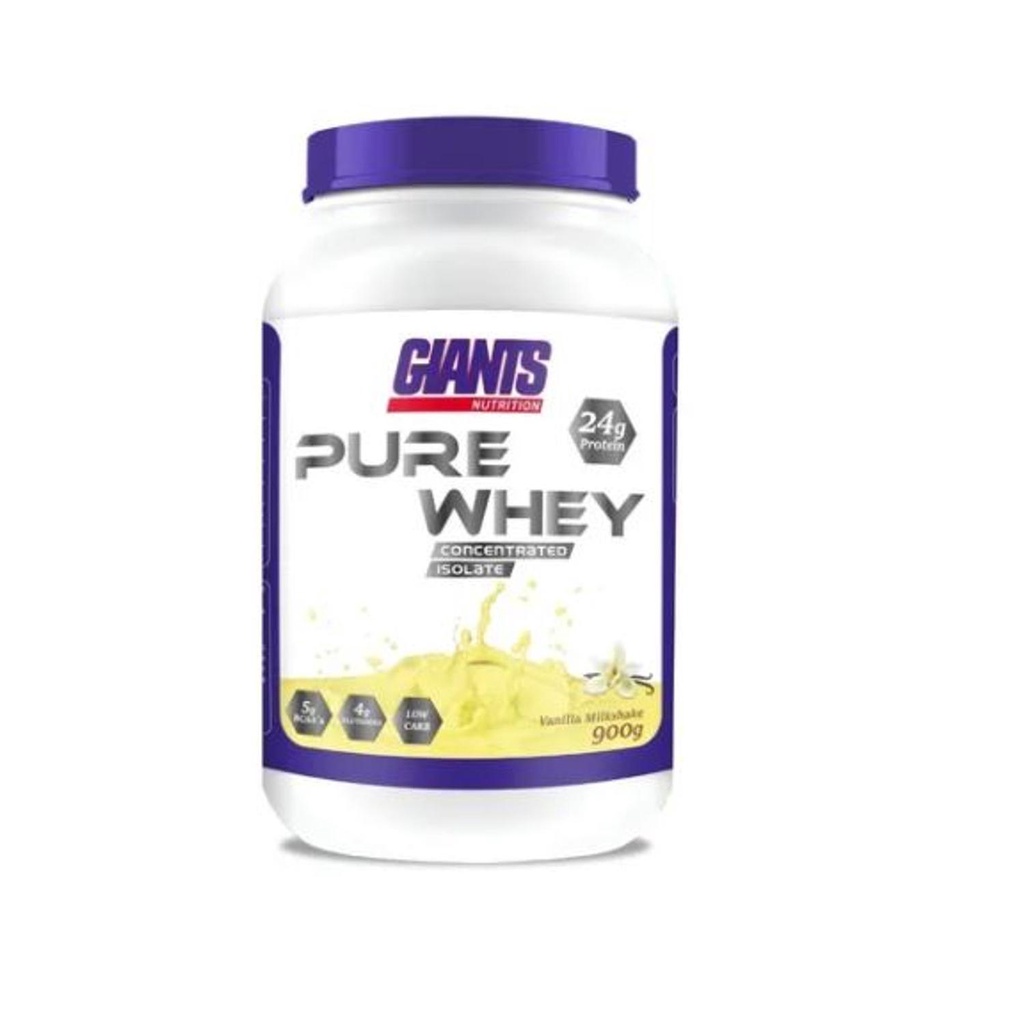 Pure Whey 900g Isolado e Concentrado – Giants Nutrition – Sabor Baunilha
