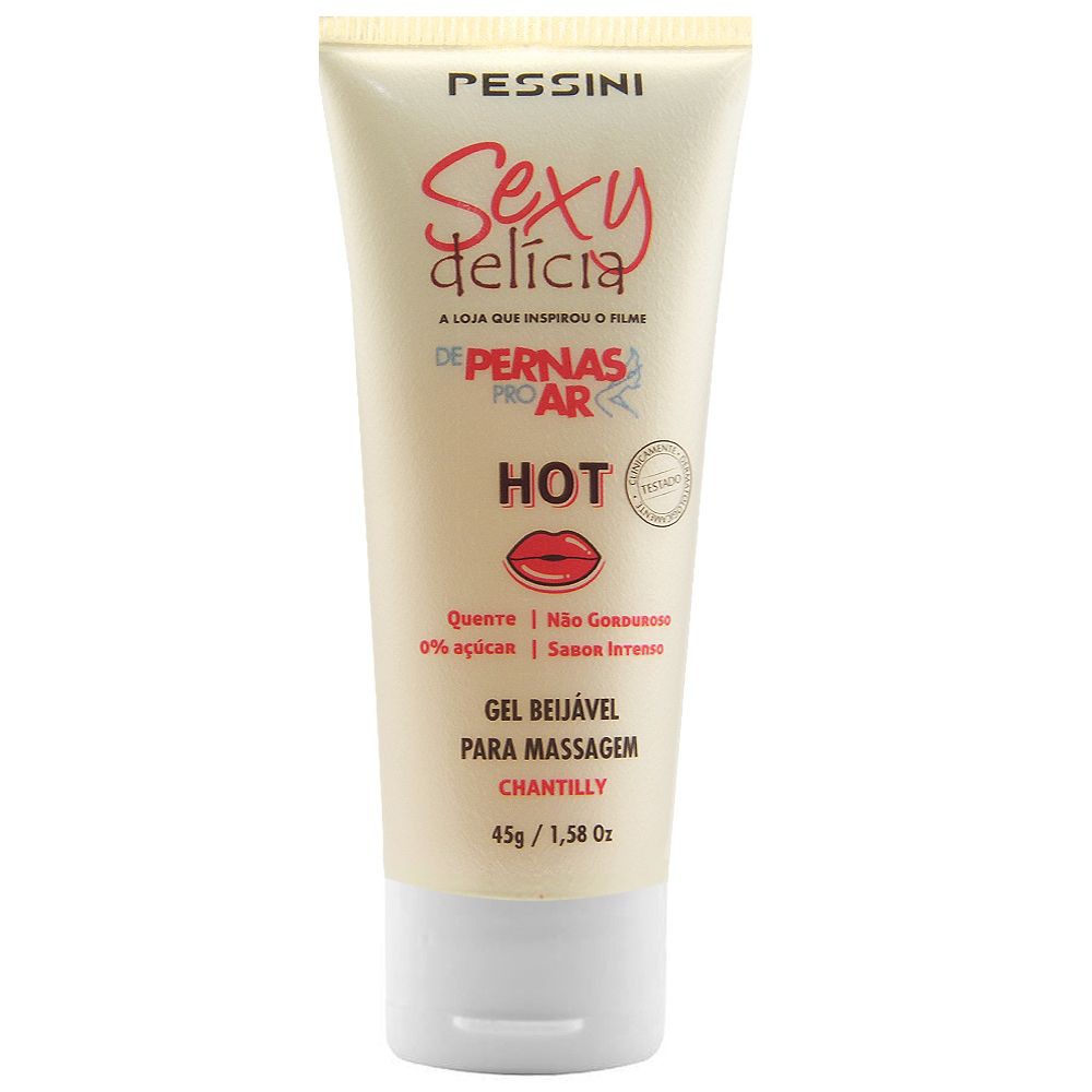 DE PERNAS PRO AR GEL HOT BEIJÁVEL SABOR CHANTILLY 45G PESSINI | Shopee  Brasil