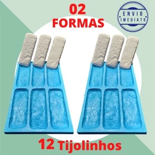 Gesso 3D 2 FormaS 100% Silicone Tijolinho Brick Rustico