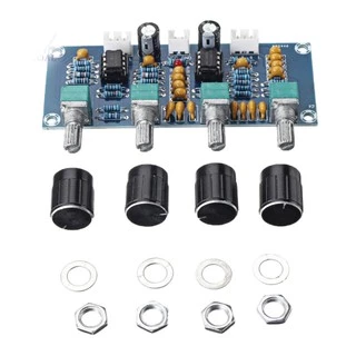 Ne5532 Placa Montada Pré Amp Controle Tons Fonte Simples - Volume, Médios, Agudos e volume