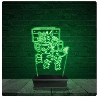 Luminária Abajur Acrílico Led - Zootopia