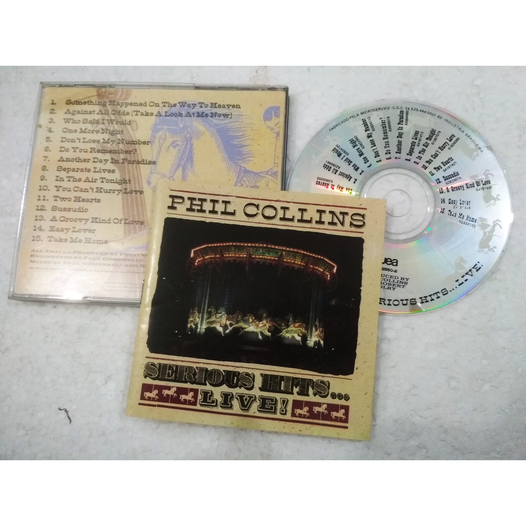 Cd Phil Collins Serious Hits Live Shopee Brasil