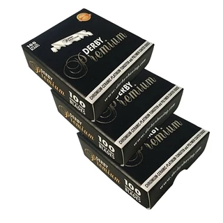 Lâminas Derby Premium 3 Caixas C/ 100 Unidades Total = 300 Unidades