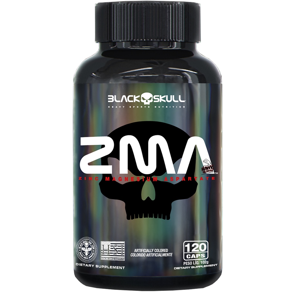 ZMA 120 cáps Black Skull Original Promoção Validade Longa