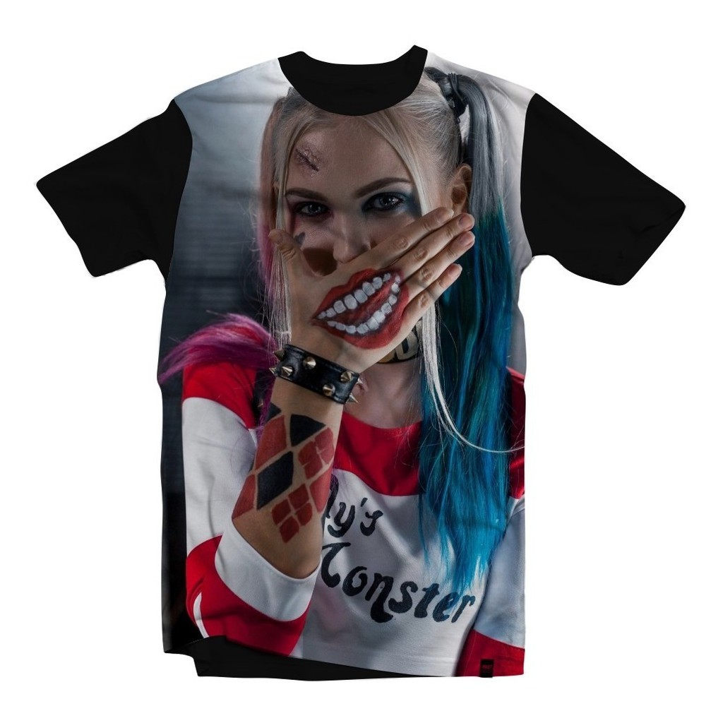 Camiseta da Arlequina coringa blusa Esquadrão harley quinn em Promoção na  Americanas