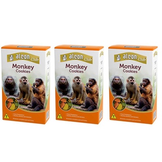 Combo 3 unidades Ração Comida Para Macaco Alimento para primatas Alcon Monkey Cookies
