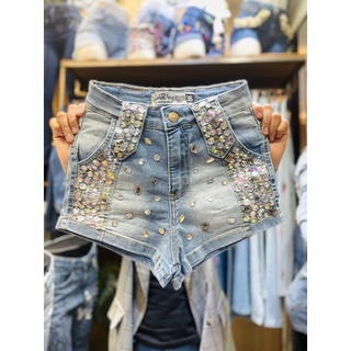 Short jeans hot sale bordado pedraria