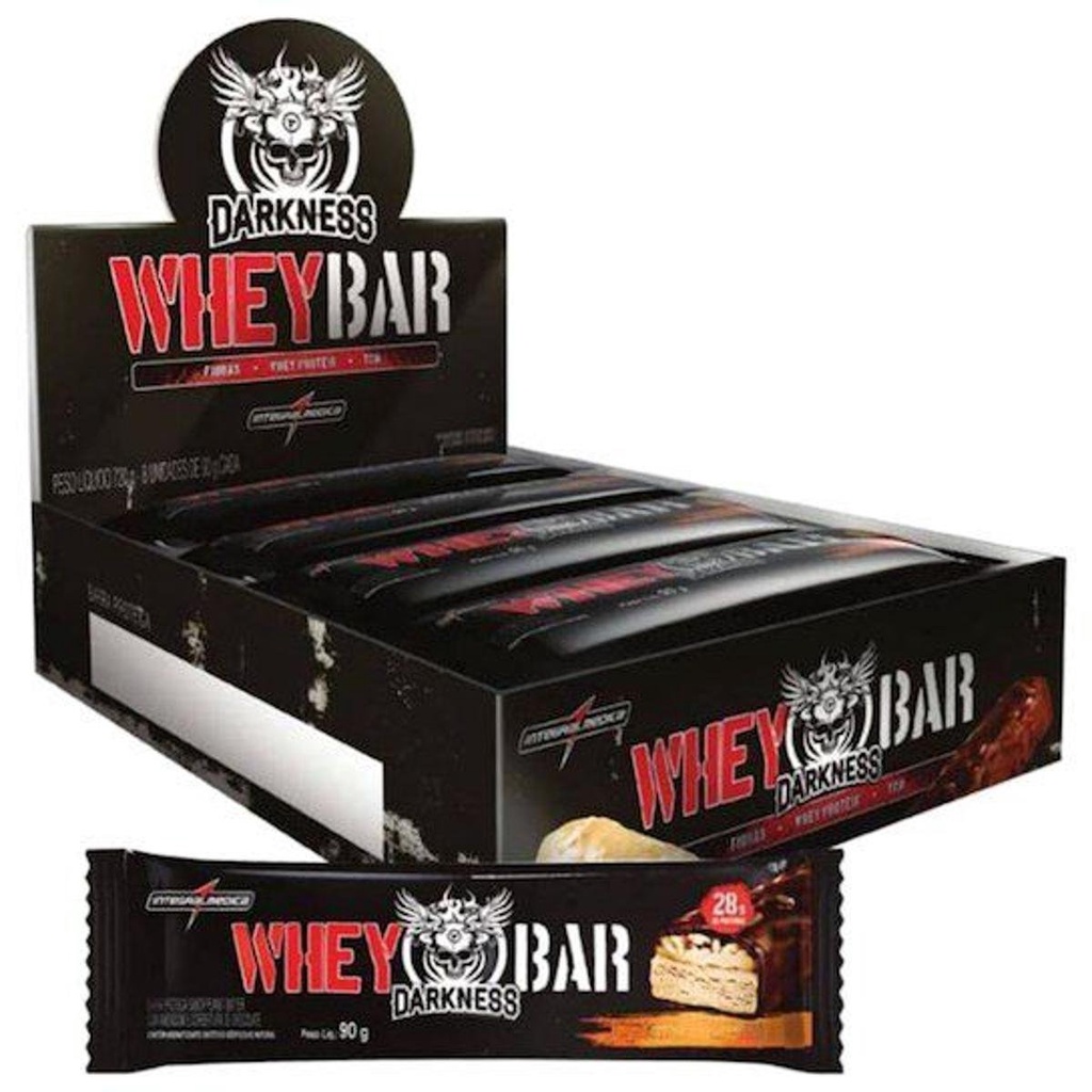 Dark Whey Bar Darkness 8 Barras Chocolate c/Coco Integralmedica
