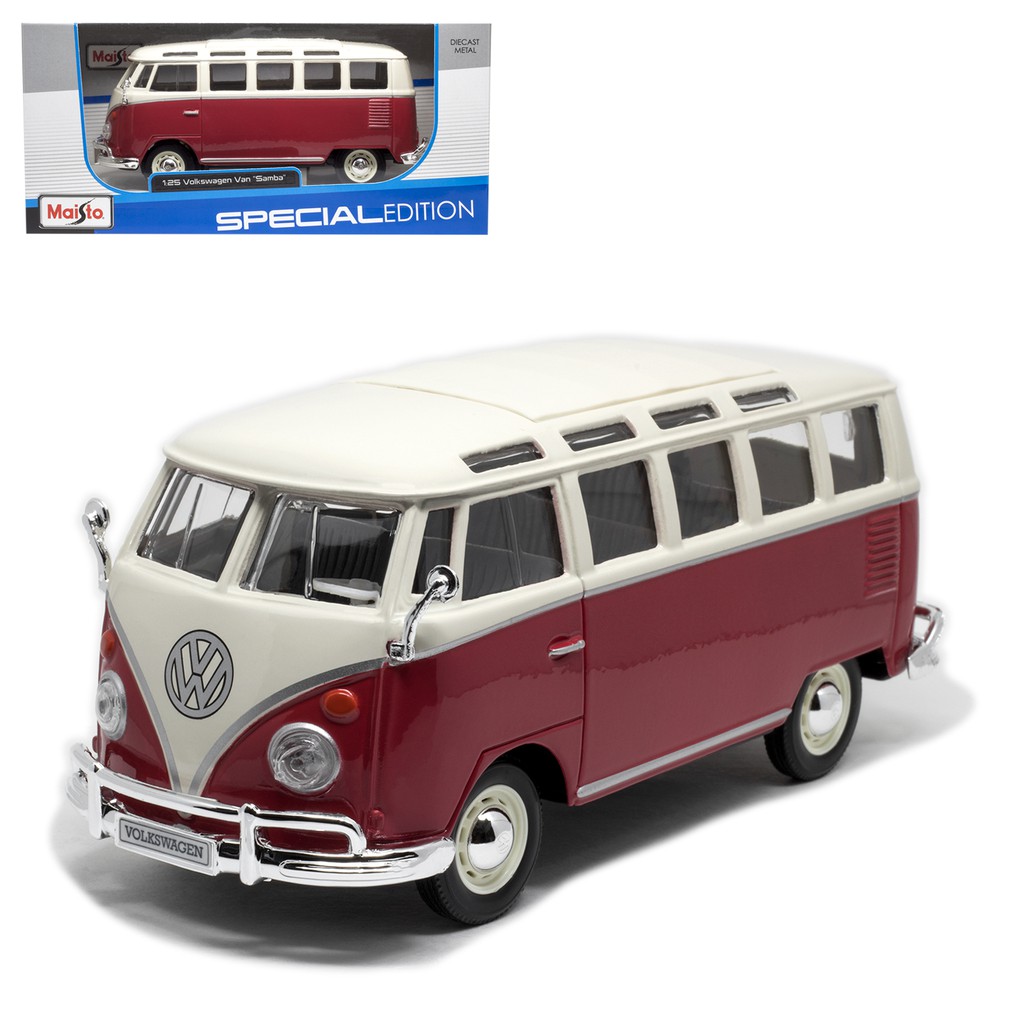 Miniatura Carro Volkswagen Kombi Van Samba 1/25 Maisto | Shopee Brasil