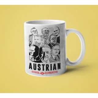 Caneca Personalidades Austríacas Porcelana 325ml