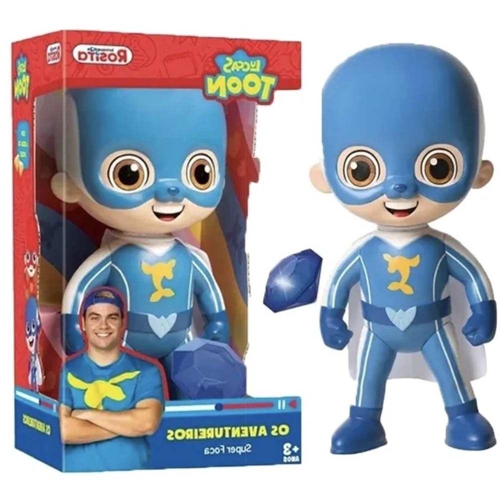 Boneco Lucas Neto Super Foca Aventureiros Mais Pedra Do Poder Brinquedo ...