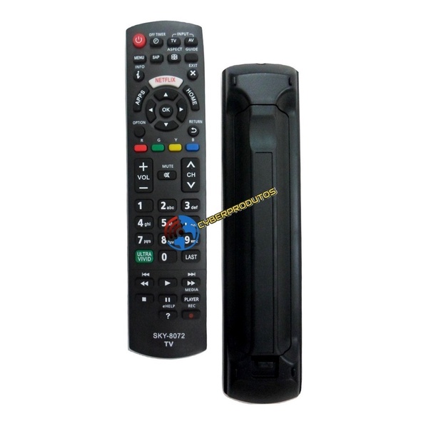 Control remoto de TV Panasonic con tecla Netflix y Ultra Vivid