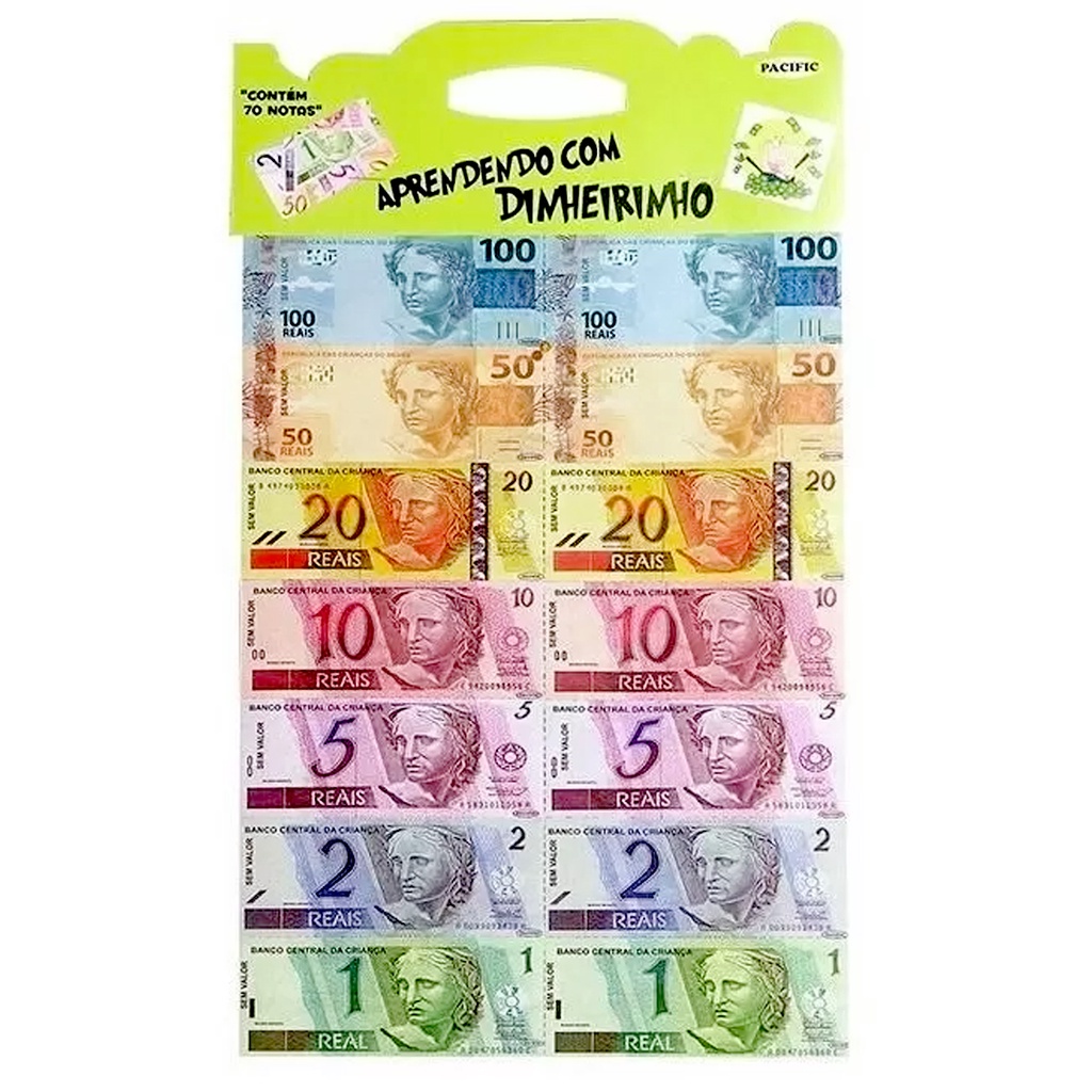 CÉdulas Dinheiro Educativo Mentirafalso C280 Notas Shopee Brasil 8628