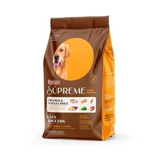 Quatree Supreme para Cães Adultos de Porte Médio e Grande Sabor Frango e Batata Doce 15KG