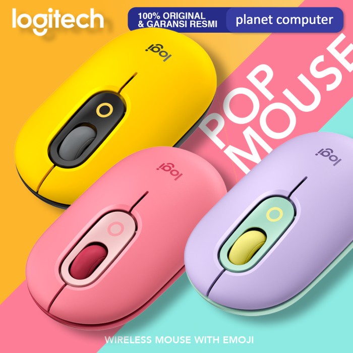 Mouse Ótico Logitech POP Bluetooth Sem Fio Silencioso De Alta Precisão