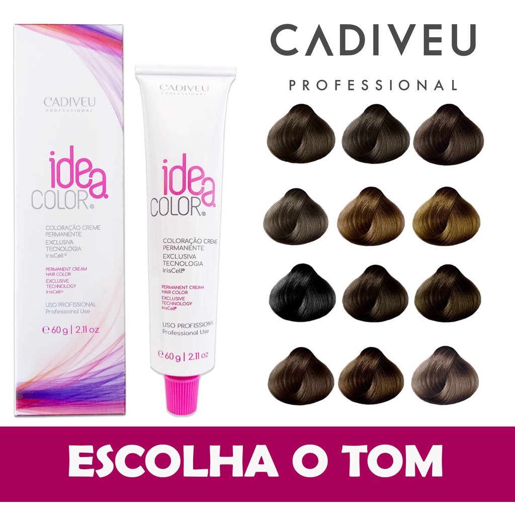 Coloração Permanente Capilar 60g | Escolha o Tom | Idea Color Cadiveu ...