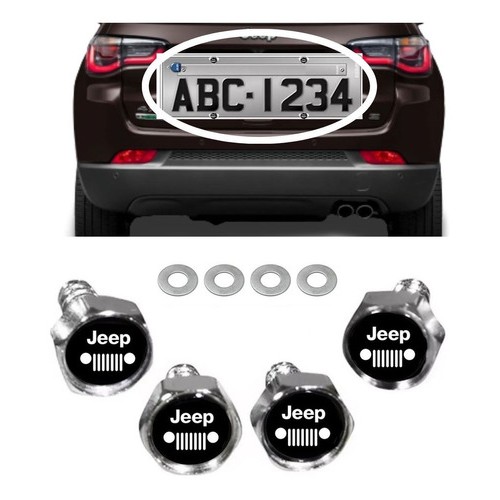 Kit Parafuso Placa Emblema Jeep Renegade Compass 2020 2021