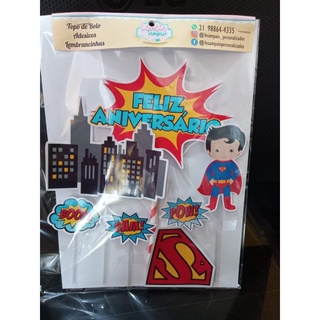 Topo de Bolo SuperMan / Super Homem – Bear's Fun