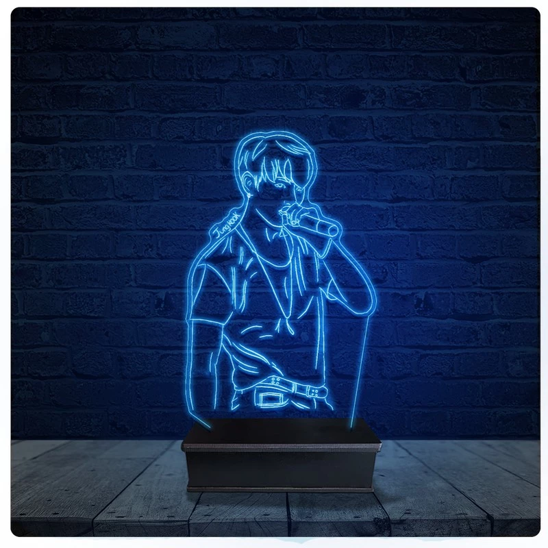 Luminária Led Acrilico Abajur - Jung-kook BTS Banda