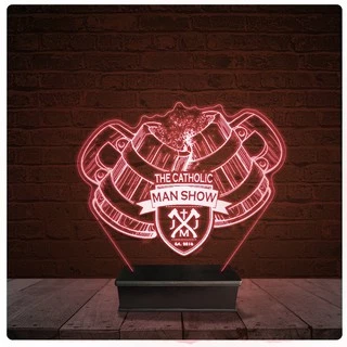 Abajur Luminária Acrílico Led - Chopp Personalizado Logo