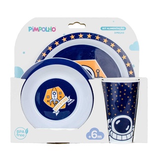 Kit Alimentação Para Bebê 3 Peças Pimpolho