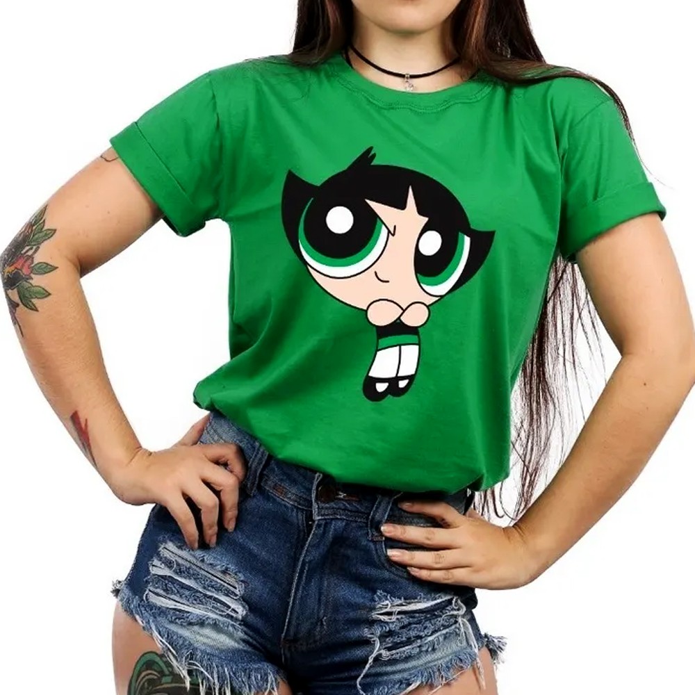 Camiseta Camisa Menina Super Poderosa Desenho Menina Kids