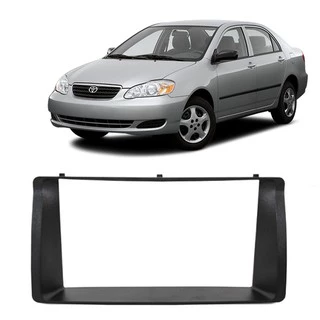 Moldura 2 Din - Toyota Corolla 2003, 2004, 2005, 2006 e 2007 - Japonês/Chinês - Preta