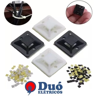 Fixador Abraçadeira Autoadesivo 25x25mm - 10 Unidades