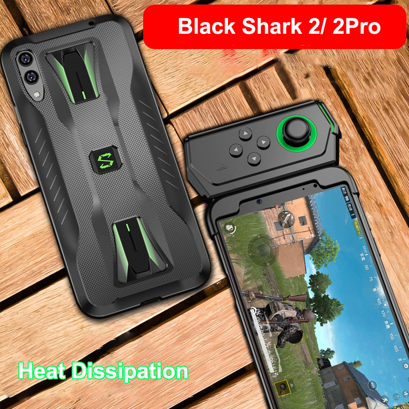 Para Xiaomi Black Shark 2/Pro Capa Ultra-Fina À Prova De Choque Macia TPU Anti-Impressão Digital Suporte Da Caixa Do Telefone De Jogos Gamepad