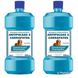 Kit c/ 2 unidades ( 1 LITRO ) Shampoo Prevempet, Controle de pulgas, carrapatos e piolhos dos cães e gatos