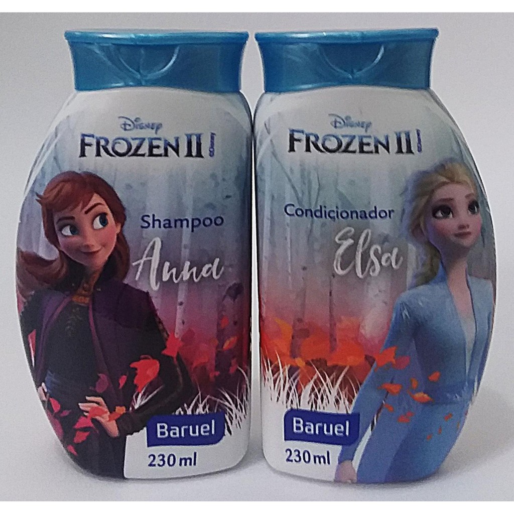 Shampoo e condicionador Princesas Frozen Elsa e Anna - 230 ml- Baruel ...
