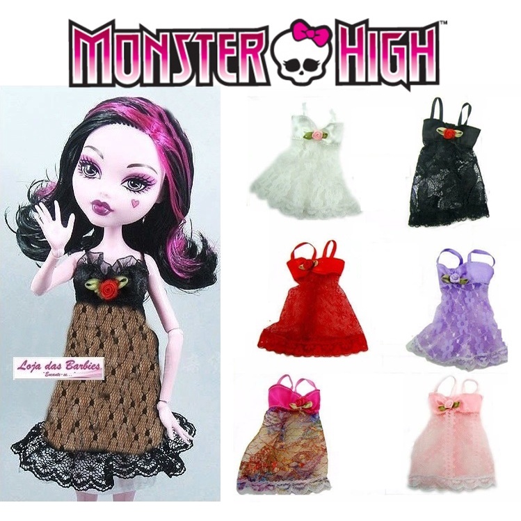 Vestido e Meia Estilo Anime - DIY para Barbie, Monster High e outras  Bonecas! 