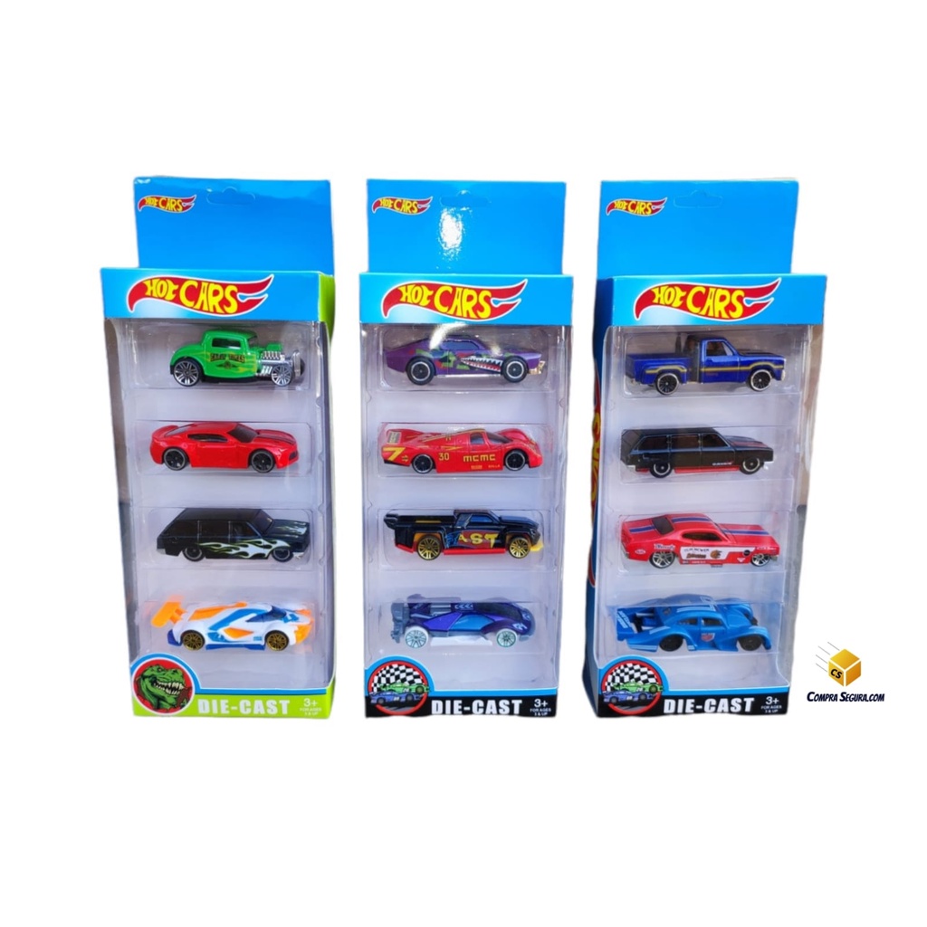 Hot Wheels Kit com 3 Mini Carros