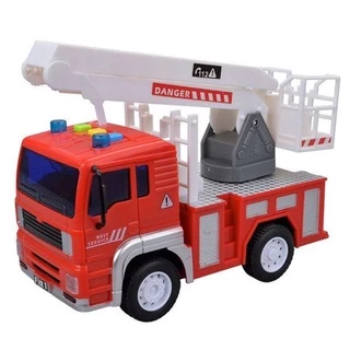 Brinquedo Caminhão Resgate Fricção Luz e Som 5698 - DM Toys