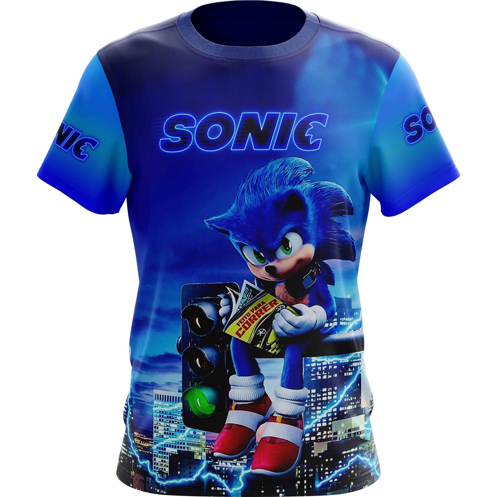 Camiseta Camisa Sonic ADULTO Shopee Brasil