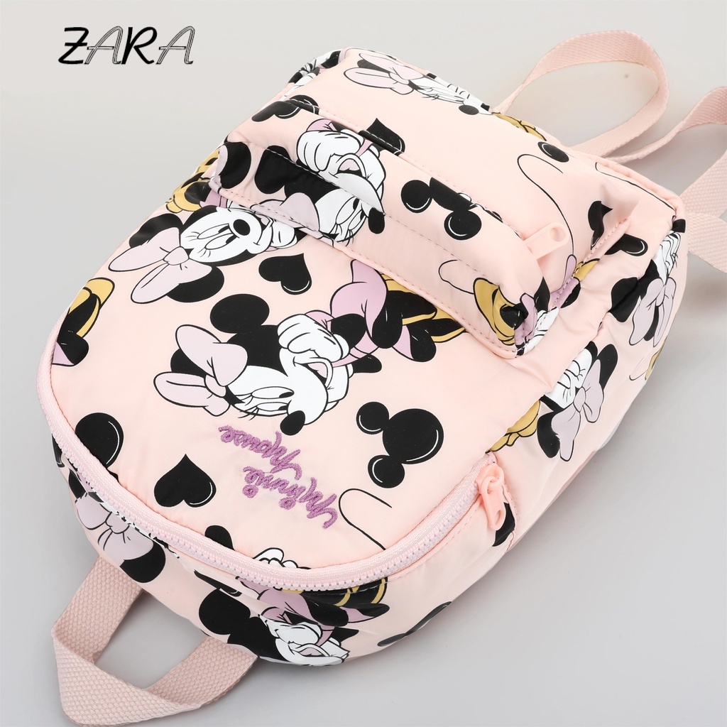 Zara 2022 Mochila Escolar Rosa Para Crianças/Presente De Aniversário Da Minnie Mouse/kit mochila escolar infantil
