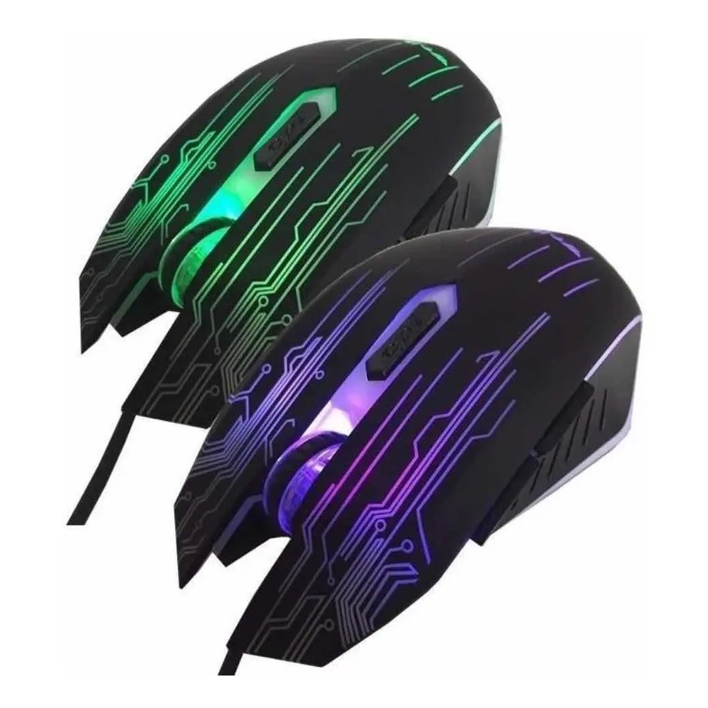Mouse Gaming Luminoso Rgb Com Fio 3200 DPI Weibo Wb-1670 (6 Botões)