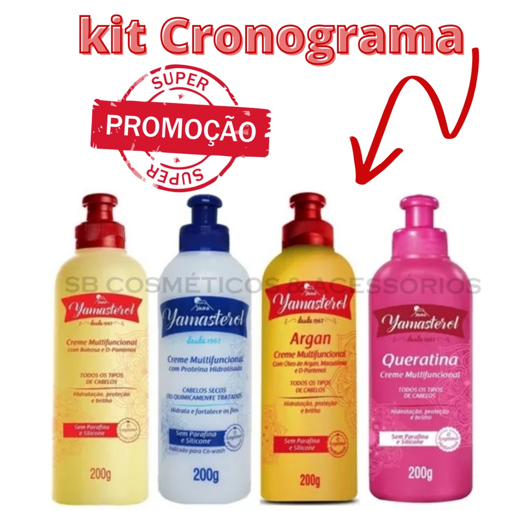 KIT CRONOGRAMA CAPILAR YAMASTEROL - 200G | Shopee Brasil