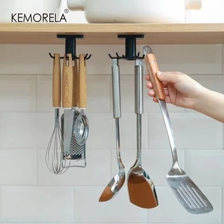 KEMORELA Cozinha Rotacionar Armário De Armazenamento Prateleira Gancho De Pendurar Auto-Adesivo Parede Do Banheiro Em Casa Acessório