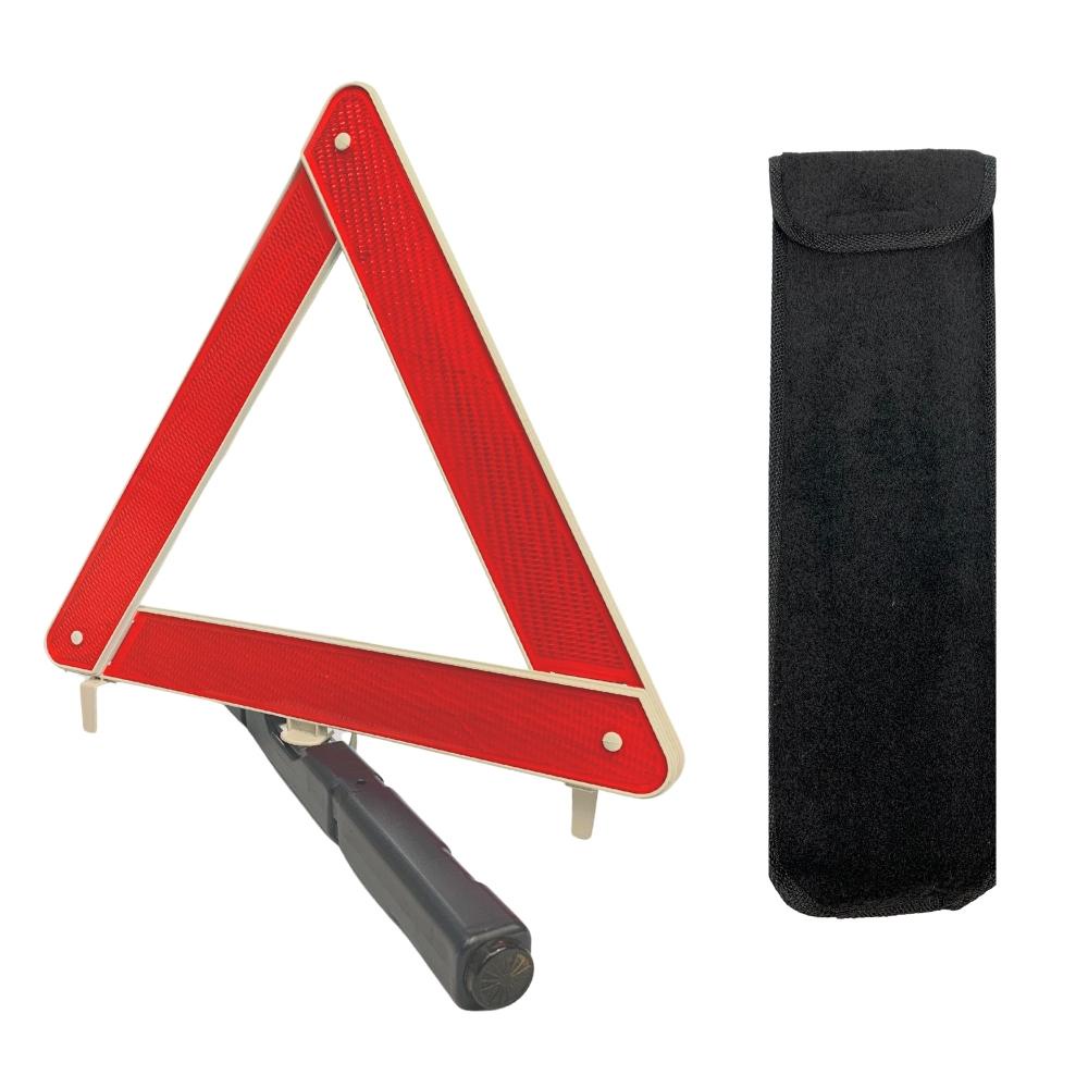 Triangulo de Seguranca com Base Pesada e Bolsa Carpete