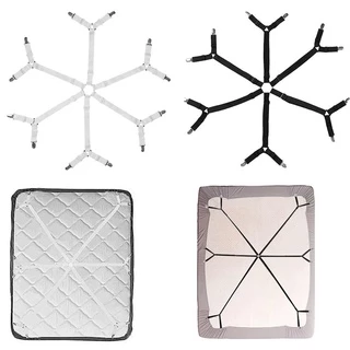 3 Way 6 Sides Suporte De Cama De 6 Lados Cintas Resistentes Ao Escorregamento Para Colchões Clipes Lençóis Elásticos De Fixação Da Cinta